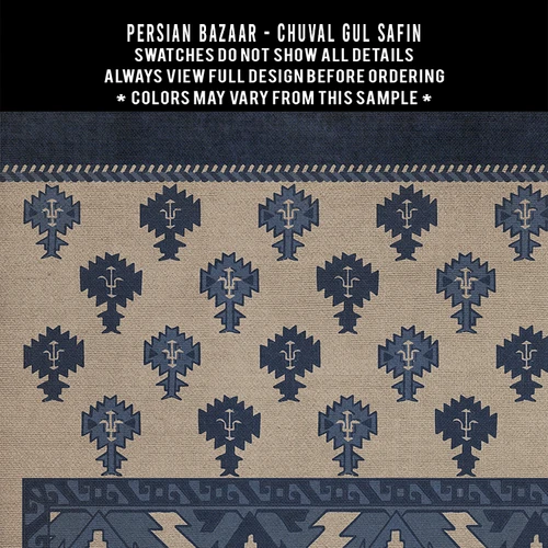 Chuval Gul Safin - vinyl floor cloth 5"x5" swatch