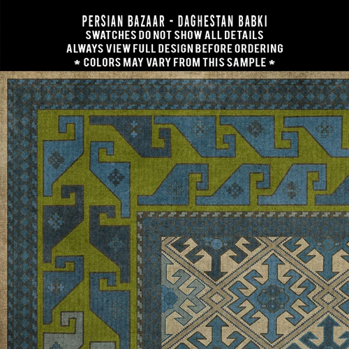 Daghestan Babki - vinyl floor cloth 5"x5" swatch