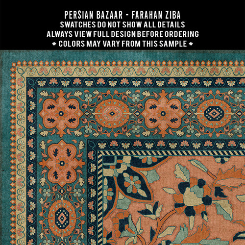 Farahan Ziba - vinyl floor cloth 5"x5" swatch 