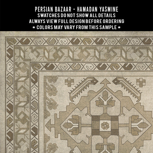 Hamadan Yasmine - vinyl floor cloth 5"x5" swatch