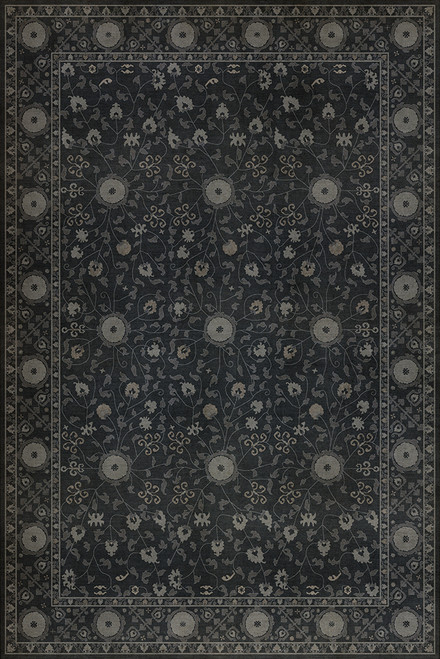 Samarkand Qora - vinyl floor cloth 72x108