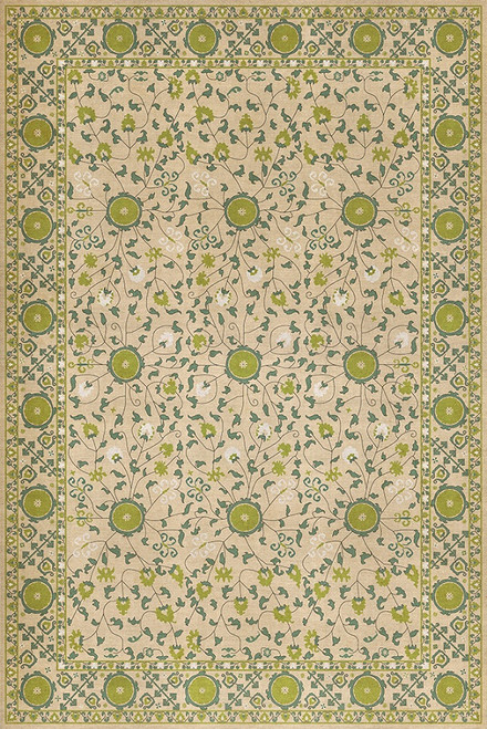 Samarkand Yashil - vinyl floor cloth 72x108