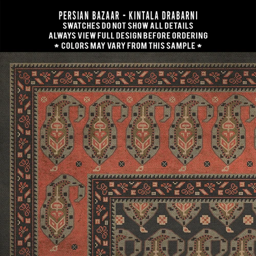 Kintala Drabarni - vinyl floor cloth 5"x5" swatch