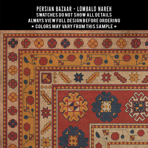 Lombalo Nareh - vinyl floor cloth 5"x5" swatch