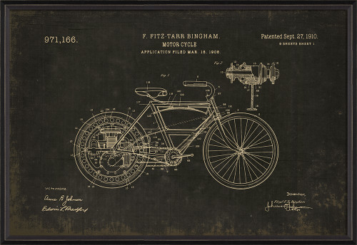 Bingham Motorcycle 971166 on black - medium