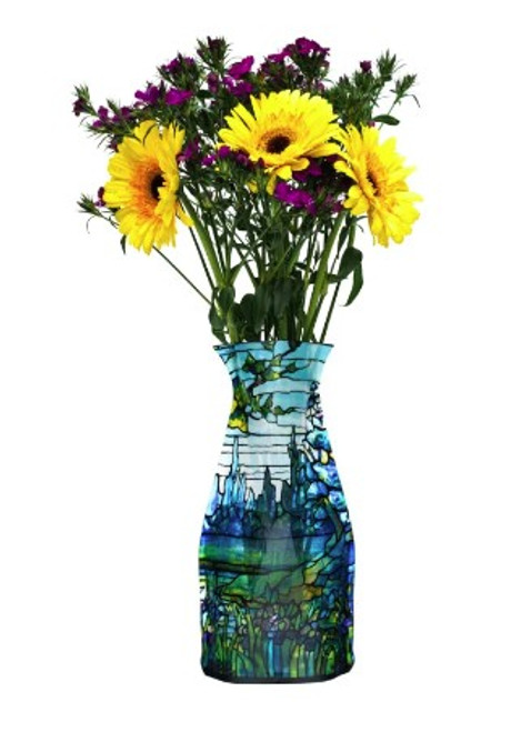 Louis C. Tiffany Iris Landscape expandable vase