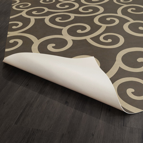 Classic Pattern 4 It Was a Dark and Stormy Night (lightly distressed) - vinyl floor cloth underside 