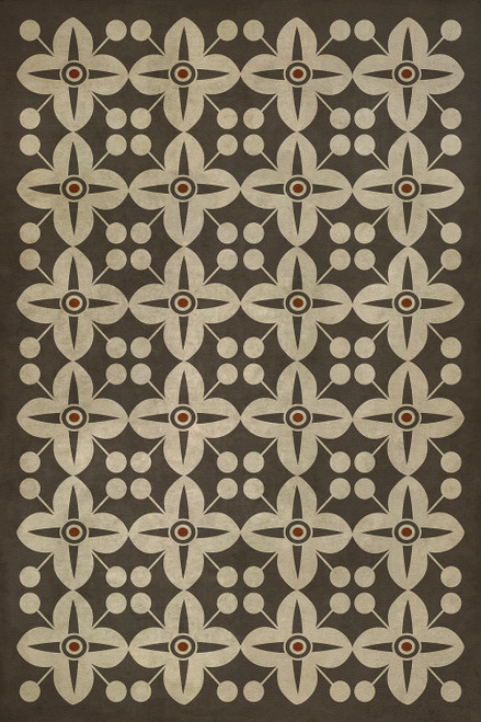 Classic Pattern 3 Oz lightly distressed vinyl floor cloth sizes 20x30, 24x36, 30x44, 38x56, 52x76, 70x102