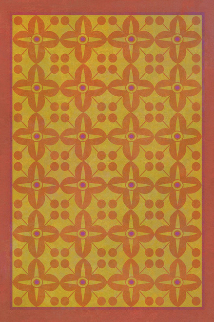 Pattern 3 Lollipop Guild lightly distressed vinyl floor cloth sizes  20x30, 24x36, 30x44, 38x56, 52x76, 70x102