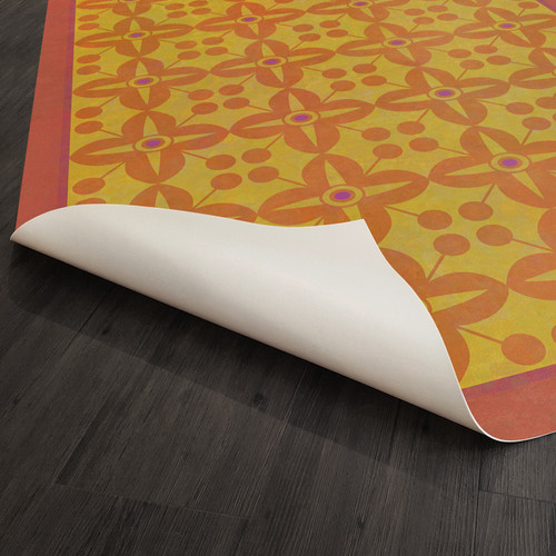 Pattern 3 Lollipop Guild (lightly distressed) - vinyl floor cloth underside 