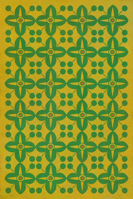 Pattern 3 Follow the Yellow Brick Road lightly distressed vinyl floor cloth  sizes 20x30, 24x36, 30x44, 38x56, 52x76, 70x102