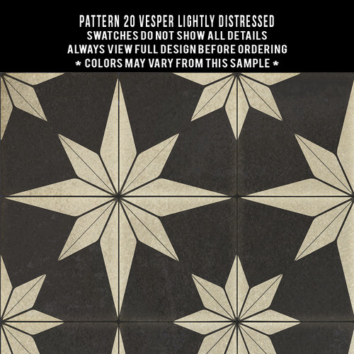 Pattern 20 Vesper (lightly distressed) - vinyl floor cloth swatch sample 