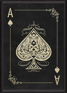 Ace of Spades white on black (91414) Spicher and Company