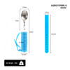 SectorCare Bendable Adaptive Spork with Strap 25cm H x 3.9cm W Blue