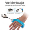 SectorCare Bendable Adaptive Spork with Strap 25cm H x 3.9cm W Blue