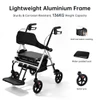 SectorCare Aluminium Rollator with Seat and Detachable Footrest 136 kg