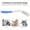 SectorCare Long Handled Comb with Curved Non Slip Grip Blue