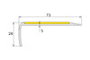 Anti Slip Stair Nosing Strip 30mm Yellow