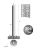 304 Stainless Steel Safety Bollard 900mm