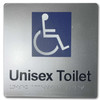 Unisex Disable Toilet Braille Sign