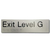 Exit Level G Braille Sign