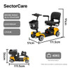 SectorCare Travel Mobility Scooter - Yellow