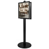 A2 Poster Stand - Double Sided BLACK With 32mm Heavy Duty Snap Frame