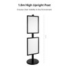 2x A2 Poster Stand- Single Sided Black With 32mm Heavy Duty Snap Frame