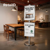 2x A2 Poster Stand - Single Sided With 32mm Heavy Duty Snap Frame