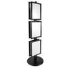 3x A3 Poster Stand - Double Sided Black With 32mm Heavy Duty Snap Frame