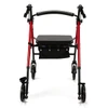 SectorCare LiteRoll Aluminium Rollator Walker - Red