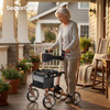 SectorCare GlideRoll Premium Rollator Walker - Champagne