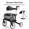 SectorCare GlideRoll Heavy Duty Rollator Walker - Black