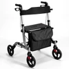 SectorCare ComfortRoll Rollator Walker with Backrest - Grey