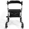 SectorCare ComfortRoll Rollator Walker with Backrest - Grey