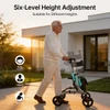 SectorCare ComfortRoll Rollator Walker with Backrest - Grey