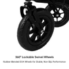 SectorCare TrailGlide Suspension Rollator Walker - Black