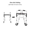 SectorCare Foldable Aluminium Walker with Wheels