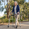 Foldable Aluminium Walker with Wheels and Hand Brakes