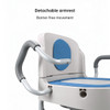 Lightweight Aluminium Commode Chair with Removable Armrests