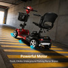 SectorCare Urban Mobility Scooter 4 Wheel 135kg Capacity - Red
