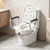 SectorCare Raised Toilet Seat with Flip-Up Armrests