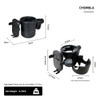 SectorCare 3-in-1 Rotating Cup & Phone Holder – Black