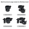 SectorCare 3-in-1 Rotating Cup & Phone Holder – Black