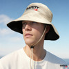 Safety Sector Reversible Wide Brim Bucket Hat 100% Cotton White Black