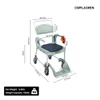 SectorCare Mobile Shower Commode Chair 4 in 1 136kg Sage Green