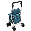 SectorCare Folding Shopping Rollator with Seat and Bag, 136 kg, Blue