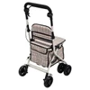 SectorCare Folding Shopping Rollator with Seat and Bag, Checked