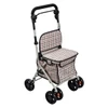 SectorCare Folding Shopping Rollator with Seat and Bag, Checked