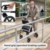 SectorCare Foldable 4 Wheel Rollator Walker with Seat 136kg White